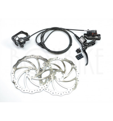Tektro Auriga Twin HD-E525 180mm - 2 x vänster bromsok - komplett sats till lådcykel