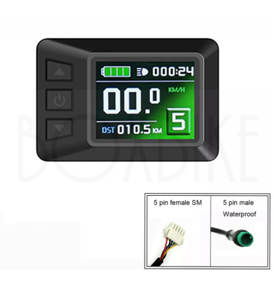 KT-LCD7 LCD display för elcykel - JULET / SM5Y kontakt