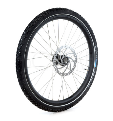 24" framhjul med vinterdäck till lådcykel - plus4