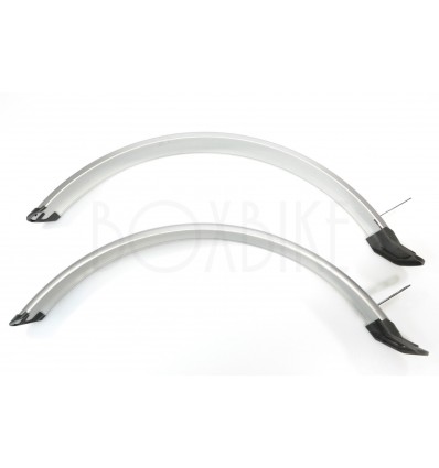 Framskärmar till STD plus4 lådcykel 2024- - silver